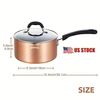 EPPMO Nonstick Copper Saucepan With Cover, Multipurpose,3.2 Quart