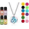 Mother's Heart  Necklace Essential Oil Diffuser Aromatherapy Gift Set 17 Piece