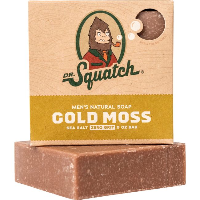 Dr. Squatch All Natural Bar Soap for Men with Zero Grit, Gold Moss