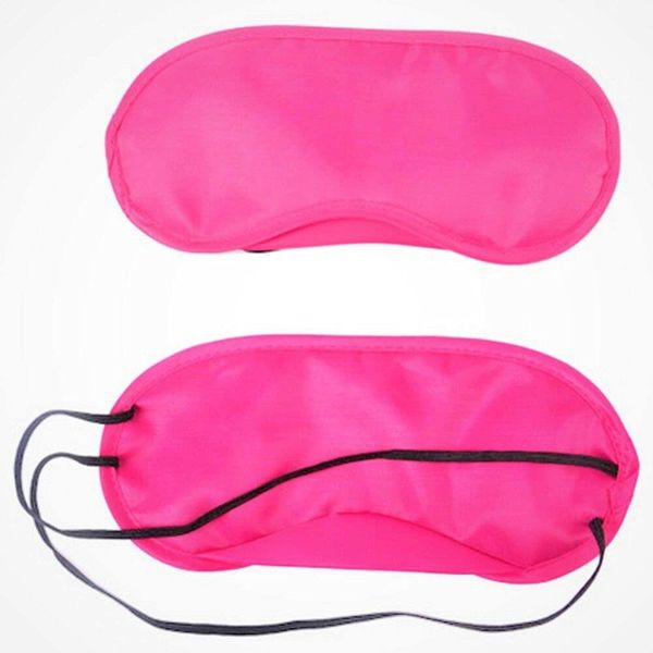 CMJ 2 x HOT Pink Eye Mask Travel Sleep Masks Eyemask Blindfold with Nose Pad