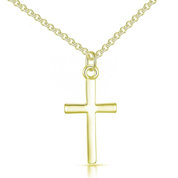 Philip Jones Gold Plated Cross Necklace