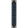 Delock 10″ LWL Patchpanel 12 Port SC Duplex blau 1 HE schwarz