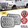 For Ford E-150 E-250 E-350 Pair 7x6" LED Headlights Hi/Lo Beam Reflector Lamp
