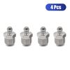 sourcing map 4pcs M12 x 1 Thread Stainless Steel Straight Grease Nipple Fitting