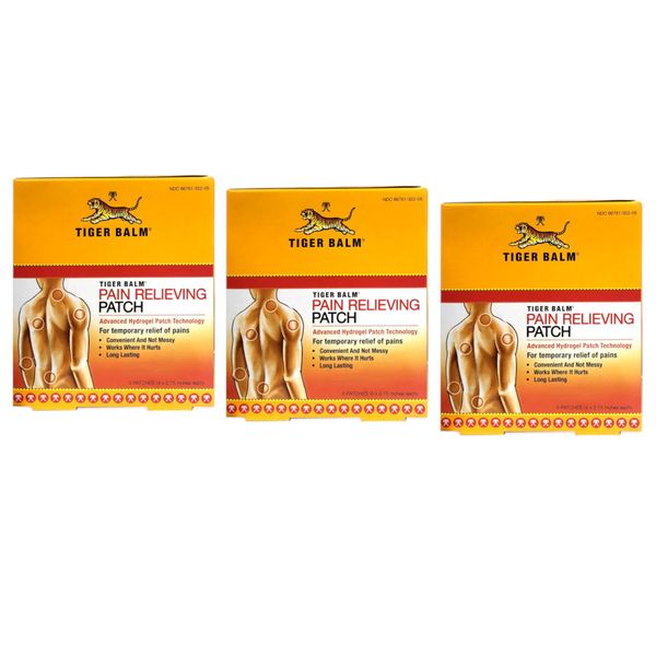 Tiger Balm Patch 5 Ct. each Pack of 3 PT 3927832200