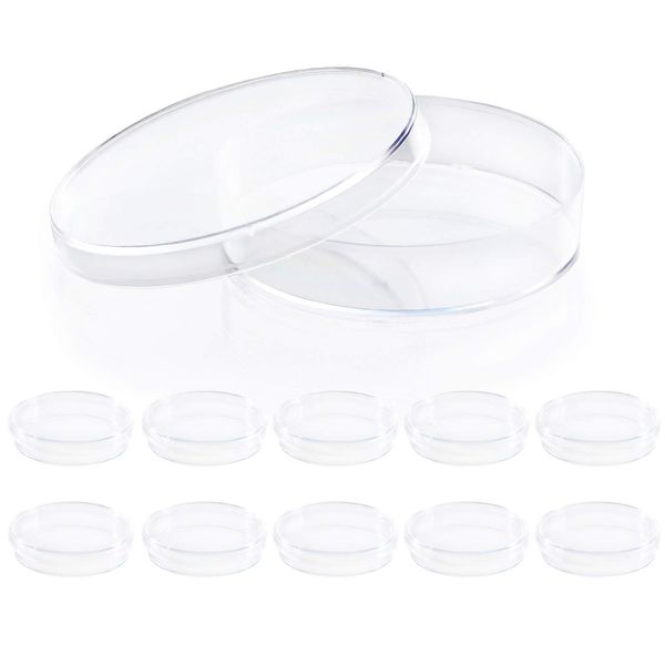 Pstyle PST-042 Petri Plate, Plastic Plate, Clear, 2.2 inches (55 mm), Set of 10