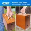 Solid Wood Washer Toss Game Set for Back Yard Lawn Beach.Horseshoe Cornhole Game