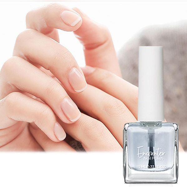 Clear Nail Polish, Quick Dry Nail Varnish, 2-IN-1 Top Coat & Base Coat Nail Polish, Water Based High Gloss Top Coat Nail Gel, Long Lasting Glossy Nail Primer, No Need Cure (10ml)