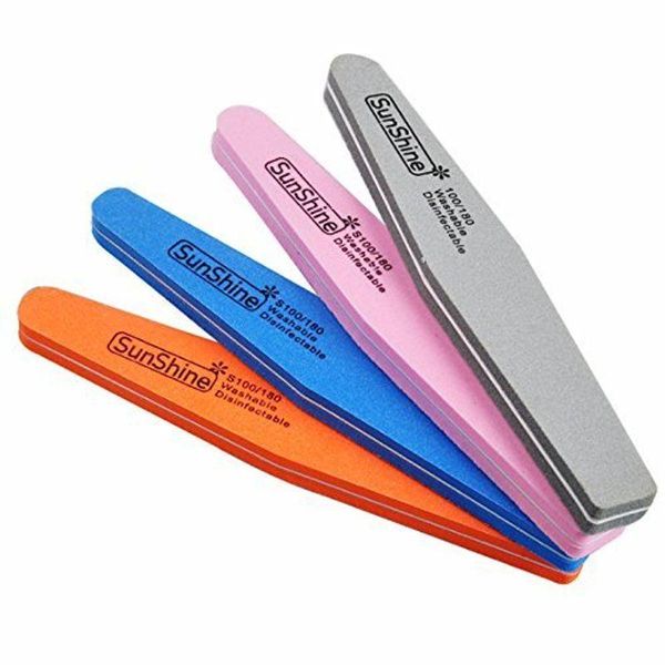 Yorozu Lab Sponge Nail File Set of 4 Professional 100 180G (Set of 4 Colors) Nail Buffer Nail File