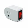 3 Prong Grounded AC Power Wall Tap 1 Outlet w/ ON / OFF Switch Button Lighting