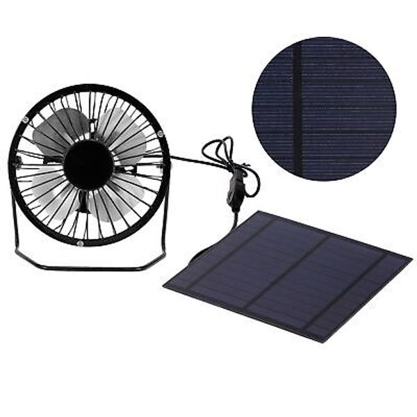 5W Solar Charger Panel With Portable Cooling Fan