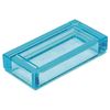 LEGO Bulk Transparent Light Blue 1x2 Tiles (100 pcs)