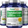 NusaPure Dandelion Root Extract 2,250mg 200 Veggie Capsules (Non-GMO, Extract 5:1)