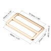 sourcing map 37.5mm(1.48") Flat Metal Slide Strap Adjustable Buckle 3 Colors 6pcs
