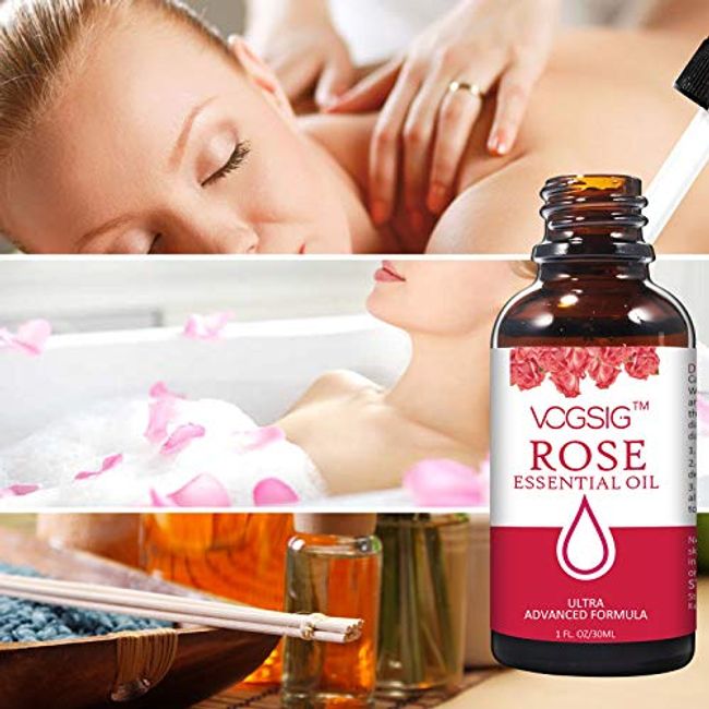 Solotree Rose Essential Oil, Face Rose Oil, Moisturizer Rose Oil, Anti Ageing & Anti Wrinkle Serum, Rose Oil for Face, Skin Care - 30ml