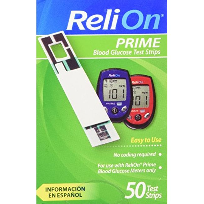 ReliOn Prime Blood Glucose Test Strips (50) - EveryMarket