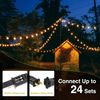 Solar 50LED Bulbs 100FT Warm White String Lights Waterproof IP65 Outdoor,US Ship