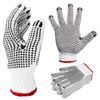 PVC Double Side Dot String Gloves For Women Protective Knit Gloves 12 Pairs