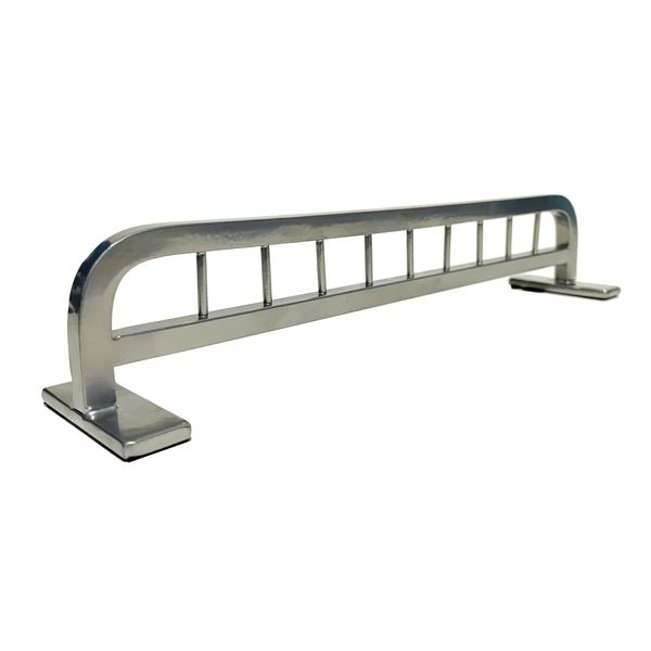 FLVFF Fingerboard Rail Bike Rack Metal Solid Steel Grind Rails Ramp and Skate Parks (BR2) (Silver)