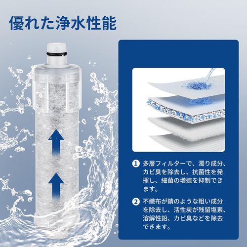 JF-20 Replacement Water Cartridge 3 Pack All-in-One Water Filter Replacement Cartridge Water Filter Anti-Bacterial High Chlorine Removal
