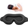 3D Contoured Sleep Mask for Side Sleepers - Soft, Adjustable & Light Blocking