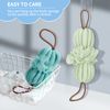 Toplive 2Pcs Bath Shower Loofah Sponge,Long Stretch Back Sponge Exfoliating Back Scrubber for Shower for Women and Men-Navy+Green