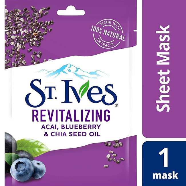 St. Ives Skin Care Sheet Revital Acai 1 ct