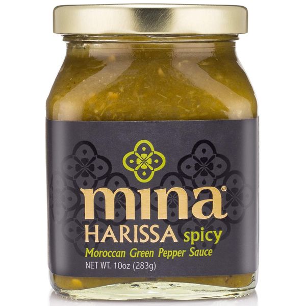 Mina Harissa Green Hot Sauce, Put an Exotic Moroccan Spin on Classic Salsa Verde with this Spicy Chili Garlic Sauce (10 Ounces)