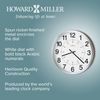 Howard Miller Easton Wall Clock - Round Metal Case, Battery-Operated Analog Timepiece with Glass Crystal, Quartz Mechanism, Arabi Numeral, Hanging Clock for Home - Kitchen, Bedroom, and Office Decor