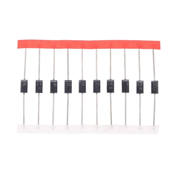 HUABAN 50PCS HER303 High Efficiency Rectifier Diode 3A 200V 50-70ns DO-201AD (DO-27) Axial 3 Amp 200 Volt