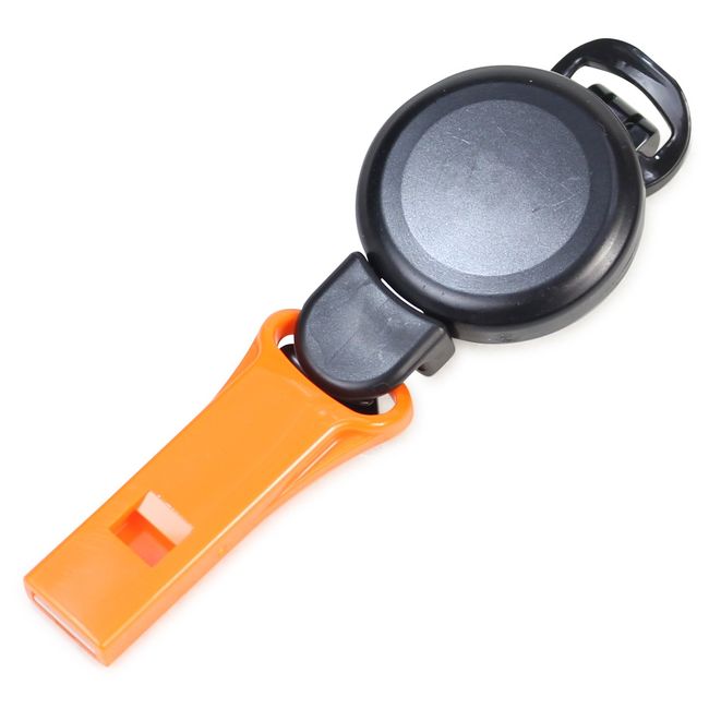 YCM CPR47O Whistle Reel with Clip Orange