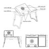 Foldable Laptop Table Tablet Desk Stand Bed Sofa Tray with USB LED & Cooling Fan