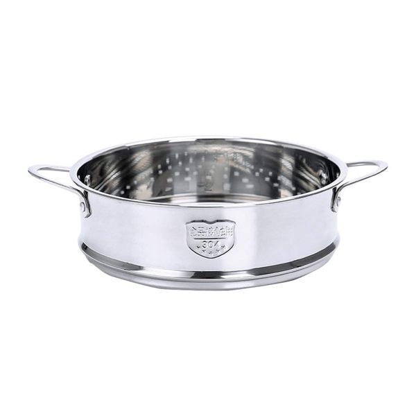 Yardwe Steamer Insert Pans Stainless Steel Steamer 20cm Kitchen Food Steamer Food Steamer Handles Basket For Vegetables Dim Sum Dumplings Buns Chicken Fish Meat Silver