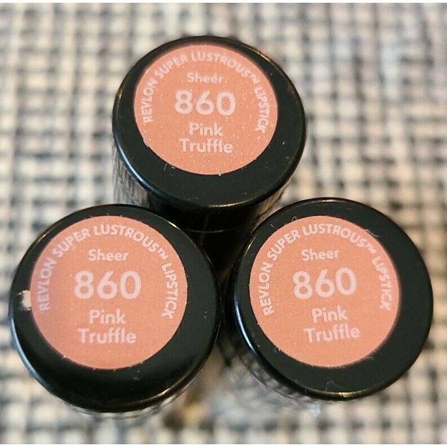 3x Revlon Super Lustrous Lipstick - Sheer - 860 Pink Truffle