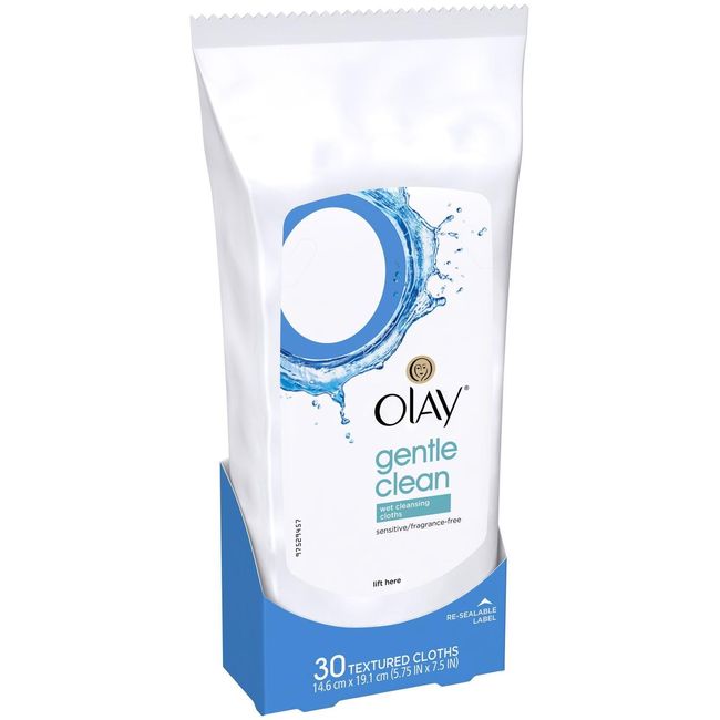 Olay Sensitive Wet Cleansing Towelettes, 30 ct