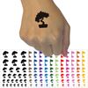 Bonsai Tree Solid Temporary Tattoo Water Resistant Fake Body Art Set Collection - White (One Sheet)