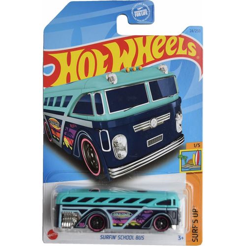 Hot Wheels Surfin School Bus, Surf's Up 1/5 [Teal] 24/250