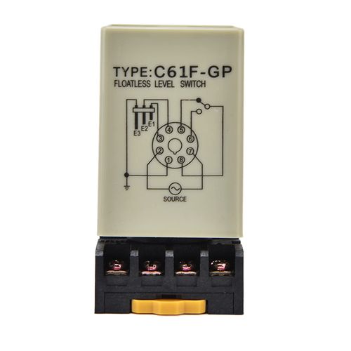 Floatless Level Relay, Environmental Flame Retardant Shell High Accuracy Water Level Controller Floatless Level Switch C61F‑GP Liquid Level Relay