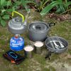 Odoland Camping Cookware Mess Kit, Lightweight Pot Pan Kettle with 2 Cups, Fo...