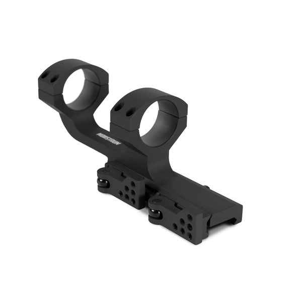 Monstrum Slim Profile Series Cantilever Offset Dual Ring Picatinny Scope Mount with Quick Release | 30 mm Diameter | Black