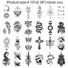 HOWAF 52 Sheets Black Tiny Temporary Tattoos for Women Men Kids Arm Neck Fake Tattoos Waterproof Butterfly Stickers Skull Snake Tattoo Stickers Realistic Temporary Tattoo Sticker Set Body Art Sticker