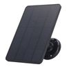Fockety Solar Panel for Security Camera, 10W 5V Micro USB Camera Solar Panel with 360°Adjustable Mounting, Waterproof Continuous Power Supply for Rechargeable Battery Security Camera (Black)