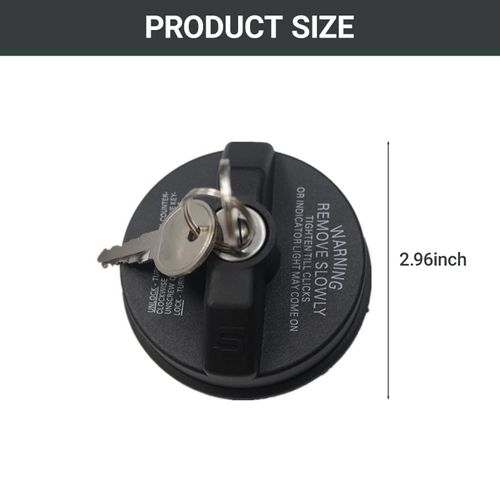 YYTQP Locking Gas Cap Fuel Tank with Key, Lock Fuel Cap Cover Compatible with 4Runner, Chevy Silverado 1500 2500 3500, Nissan GMC Subaru Buick Replace #10504 77300-47020