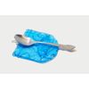 Dragonfly Design Embossed Melted Flat Blue Pint Mason Jar for Spoon Rest