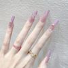 Nail Tips, Pack of 24, Purple Gradation, Cute Bear Chan, Wedding, Party, Holiday, Dating, Prom, Daily Life