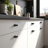 KNOBWELL 12 Pack Matte Black Solid Cabinet Knobs Overall Length 1-1/2 Inch Single Hole Kitchen Cabinet Hardware for Cupboard Drawer Dresser Knobs