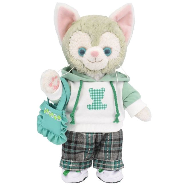 Alice Teddy Bear Mail Order Gelatoni Clothes Dress-Up Costume, Comes with Backpack, Bear-chan, Casual, No Main Unit, For S