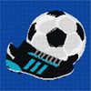 Pepita Needlepoint Canvas: Soccer Cleats, 10" x 10"