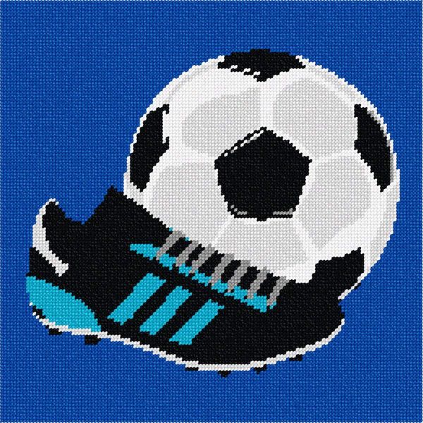 Pepita Needlepoint Canvas: Soccer Cleats, 10" x 10"