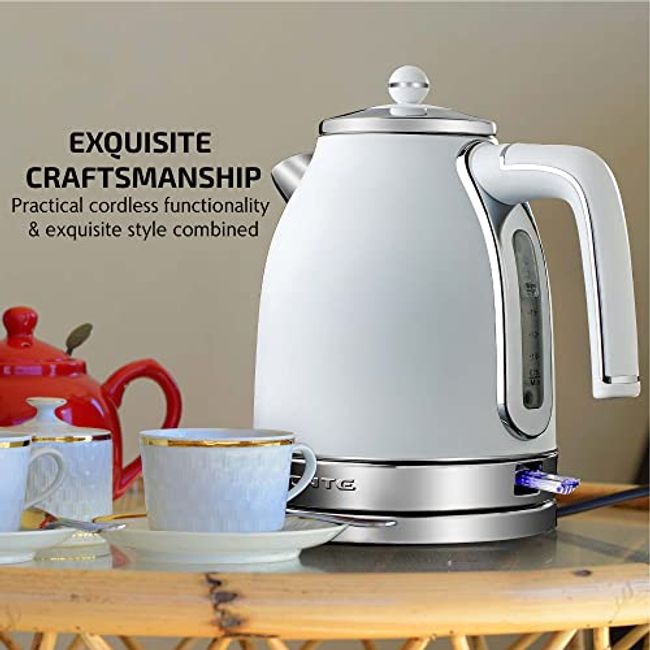 OVENTE 1.7 L Stainless Steel Electric Kettle Hot Water Boiler